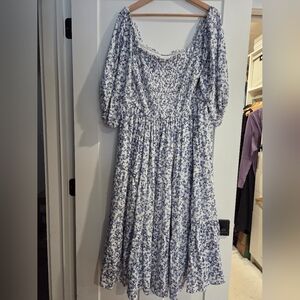 Midi Gauze 3/4 Length Sleeve Dress